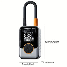 Portable Wireless Air Compressor Tire Inflator- with Digital Pressure Gauge, Emergency LED Light, 4x Fast Cordless Design| Equipped with Rechargeable Battery| Digital Display Tire Air Pump, Suitable for Car
