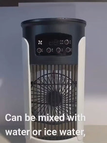 Portable Air Conditioner Humidifier Fan - 3-in-1 Mini Cooling Fan for Home and Office, Bedroom Fan with Digital Display, USB-Powered Powerful Cooling Air Conditioner for Household Use