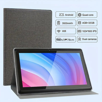 7 Inch Android 14 Tablet, with 4GB DDR RAM, 32GB ROM,3500mAh, Quad Core Processor, 7 Inch Tablet, Android Tablet IPS Screen, Camera, Wi Fi,,PC, Pad Tablet