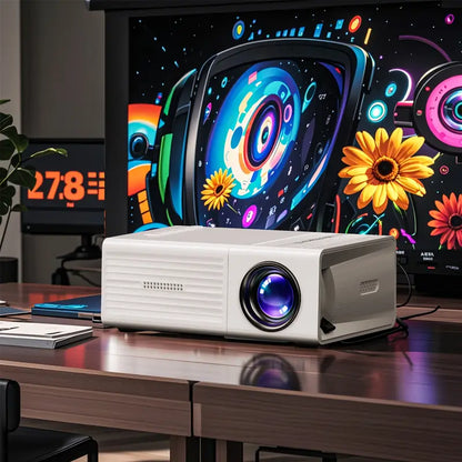 HD Mini LCD Projector for Home Theater & Outdoor Camping, Remote Controlled, USB AV & SD Card Compatible, 4:3 Aspect Ratio, 20 ANSI Lumens Brightness, Ideal for Christmas, Halloween, Thanksgiving Gifts