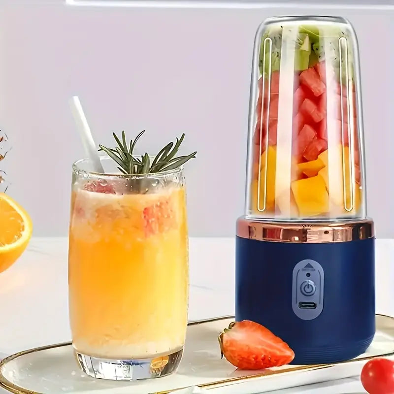 Portable 2-in-1 Juicer | Rechargeable, Compact Food-Grade Cup for Personal & Family Use | 6 Blades, USB Charging | Durable & Easy to Carry | Perfect for Smoothies, Shakes, Iced Drinks | Ideal Gift for Valentine’s, Christmas & Mother’s Day