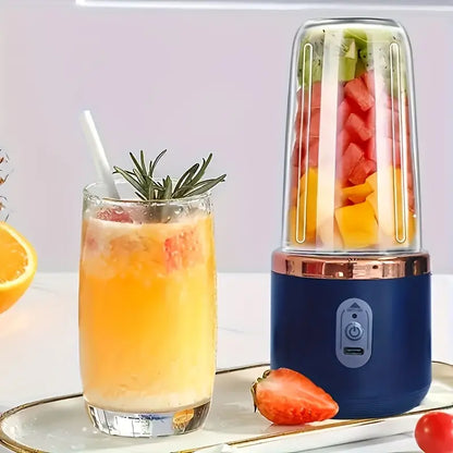 Portable 2-in-1 Juicer | Rechargeable, Compact Food-Grade Cup for Personal & Family Use | 6 Blades, USB Charging | Durable & Easy to Carry | Perfect for Smoothies, Shakes, Iced Drinks | Ideal Gift for Valentine’s, Christmas & Mother’s Day
