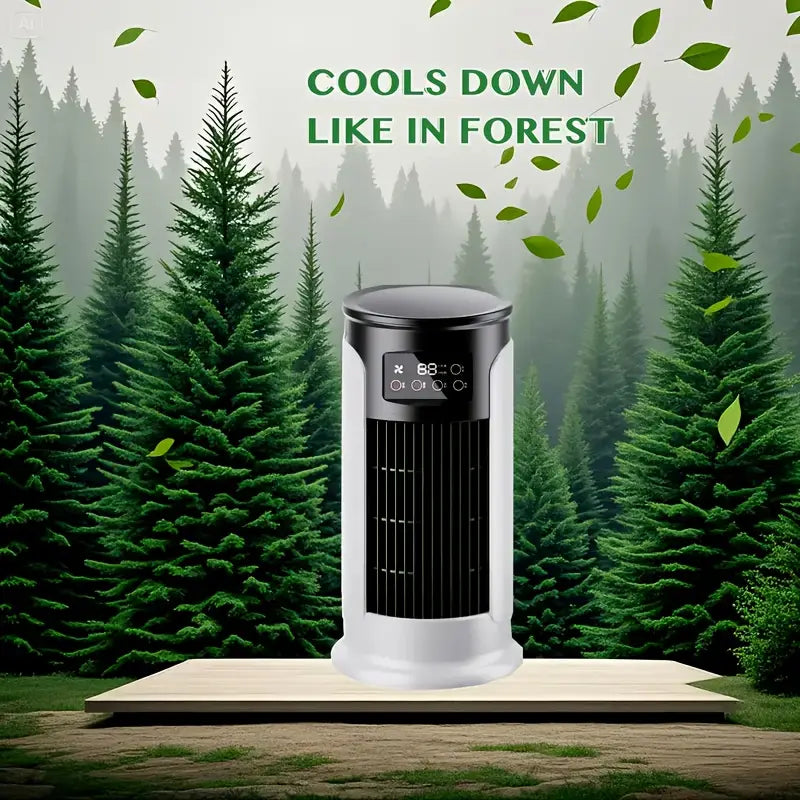 Portable Air Conditioner Humidifier Fan - 3-in-1 Mini Cooling Fan for Home and Office, Bedroom Fan with Digital Display, USB-Powered Powerful Cooling Air Conditioner for Household Use