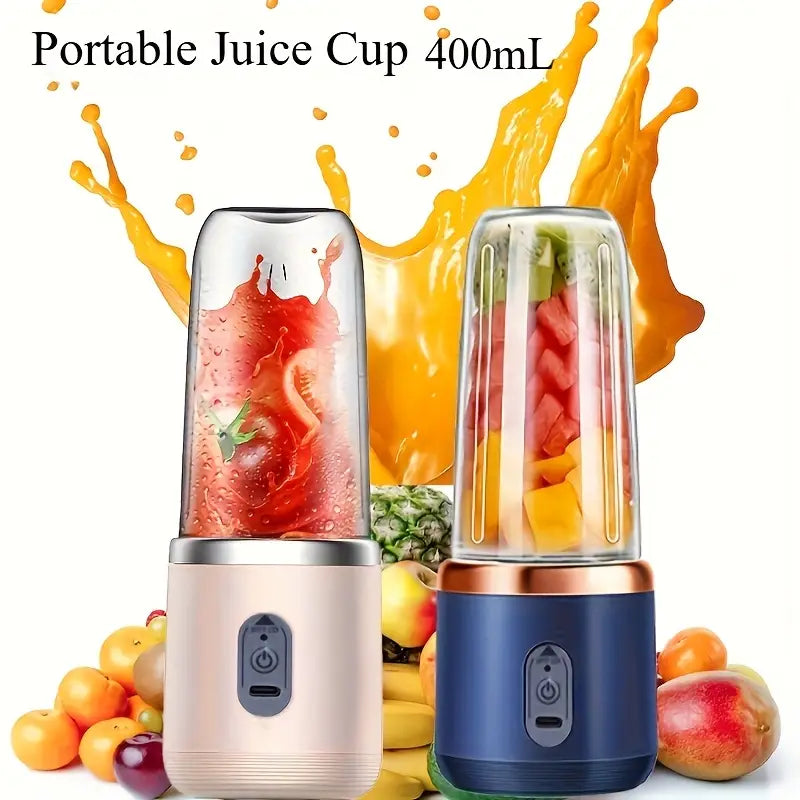 Portable 2-in-1 Juicer | Rechargeable, Compact Food-Grade Cup for Personal & Family Use | 6 Blades, USB Charging | Durable & Easy to Carry | Perfect for Smoothies, Shakes, Iced Drinks | Ideal Gift for Valentine’s, Christmas & Mother’s Day