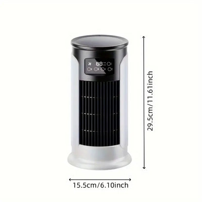 Portable Air Conditioner Humidifier Fan - 3-in-1 Mini Cooling Fan for Home and Office, Bedroom Fan with Digital Display, USB-Powered Powerful Cooling Air Conditioner for Household Use